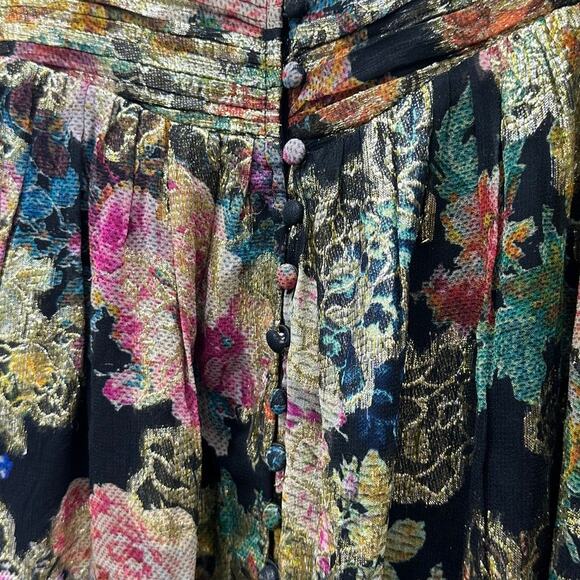 Hemant and Nandita Rafa Maxi Dress in Black Medium  New with tags! - Picture 9 of 13